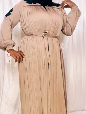 New In Coffee Brawn Abaya