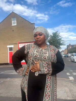 Luxury Beautiful Handmade Embroidery Kaftan made with cotton in black