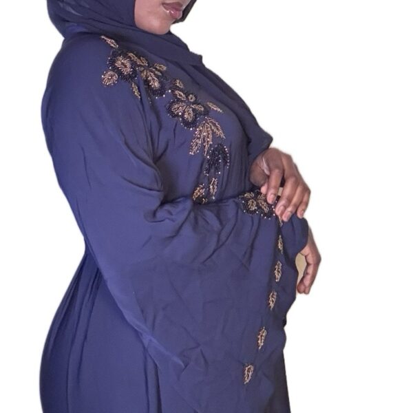 Umbrella Abaya with Bell and Stones comes with scarf. - Image 9