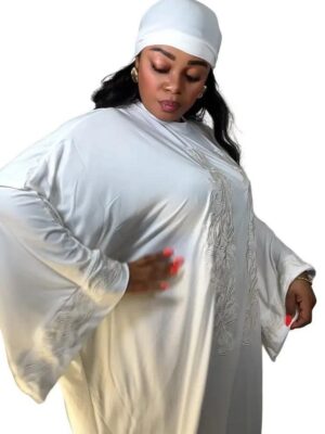 Basic Fad Collection Abaya with Inner Belt and Scarf
