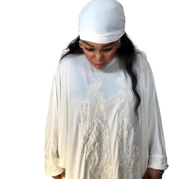 Basic Fad Collection Abaya with Inner Belt and Scarf - Image 5