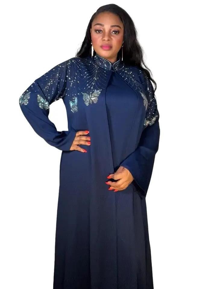 2 Pieces elegant Luxury Abaya with Stone no scarf