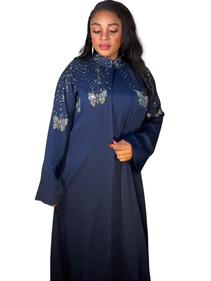 2 Pieces elegant Luxury Abaya with Stone no scarf - Image 4