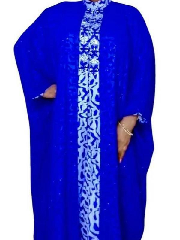Luxury By Ti 3 Pieces Abaya with Full Stones to the abaya Jacket, Inner with an Inner belt,Comes with Scarf and beaded to the Upper Neck - Image 2