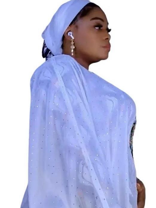 Luxury By Ti 3 Pieces Abaya with Inner Belt to the Abaya Jacket,Beaded to the Front of Abaya Jacket,Come with A Scarf and Stoned All over the Abaya Jacket. - Image 5