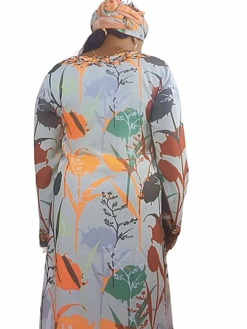 Fad Collection Floral Abaya Dress - Image 4