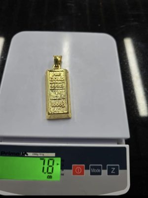 18K GOLD BAR PENDANT