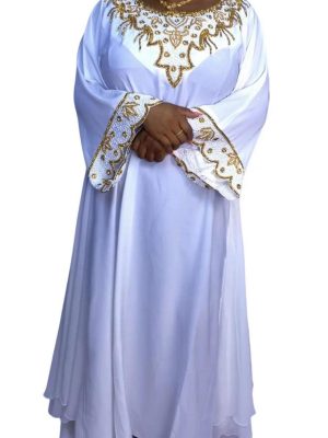 Faiza Luxury Beaded Abaya with Scarf